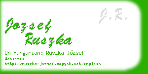 jozsef ruszka business card