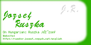 jozsef ruszka business card